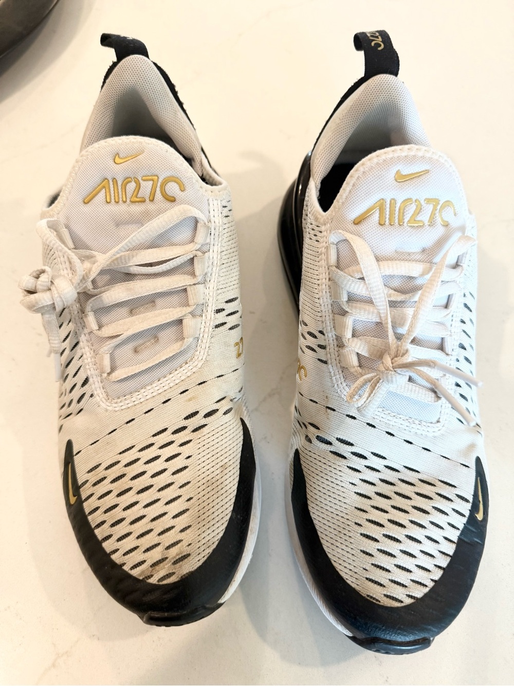 Nike Air270 White Black with Gold Accent 7.5